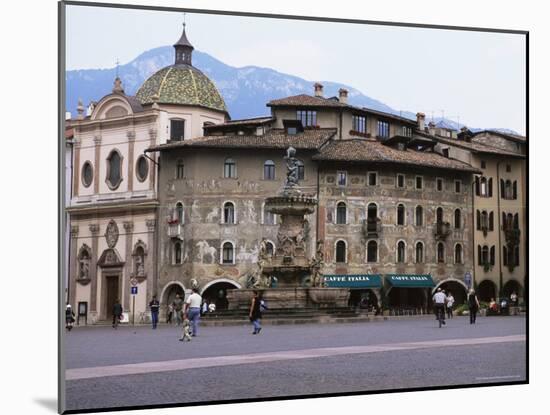 Case Cazuffi-Rella, in Piazza Duomo, Trento, Trentino, Italy-Michael Newton-Mounted Photographic Print