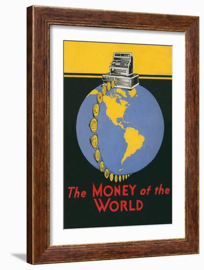 Cash Register, Money of the World-null-Framed Giclee Print