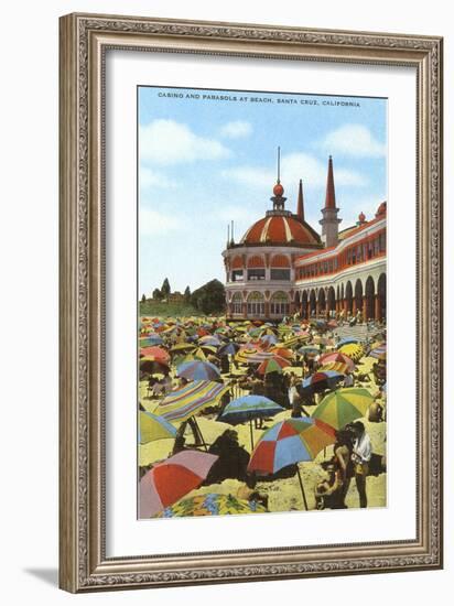 Casino and Parasols, Santa Cruz, California-null-Framed Art Print