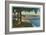 Casino and Pier, Santa Cruz - Santa Cruz, CA-Lantern Press-Framed Art Print