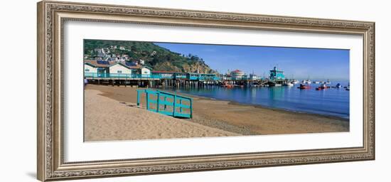 Casino Building and Avalon Harbor, Avalon, Catalina Island, California-null-Framed Photographic Print