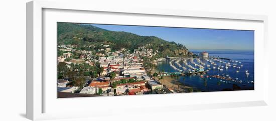 Casino Building and Avalon Harbor, Avalon, Catalina Island, California-null-Framed Photographic Print