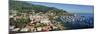 Casino Building and Avalon Harbor, Avalon, Catalina Island, California-null-Mounted Photographic Print