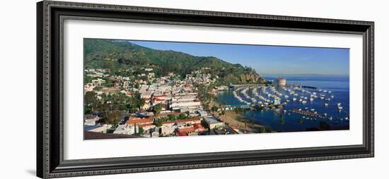 Casino Building and Avalon Harbor, Avalon, Catalina Island, California-null-Framed Photographic Print