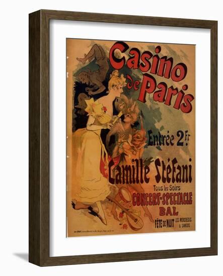 Casino De Paris; Camille Stefani-Jules Chéret-Framed Art Print