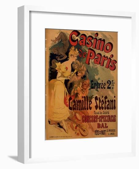 Casino De Paris; Camille Stefani-Jules Chéret-Framed Art Print