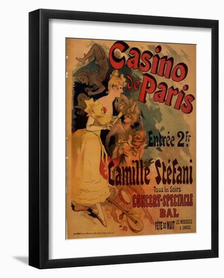 Casino De Paris; Camille Stefani-Jules Chéret-Framed Art Print