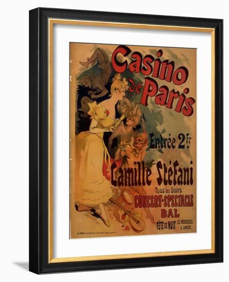 Casino De Paris; Camille Stefani-Jules Chéret-Framed Art Print