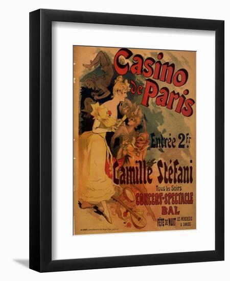 Casino De Paris; Camille Stefani-Jules Chéret-Framed Art Print