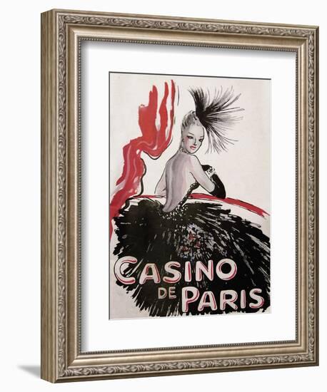 Casino de Paris Red and Black-null-Framed Giclee Print