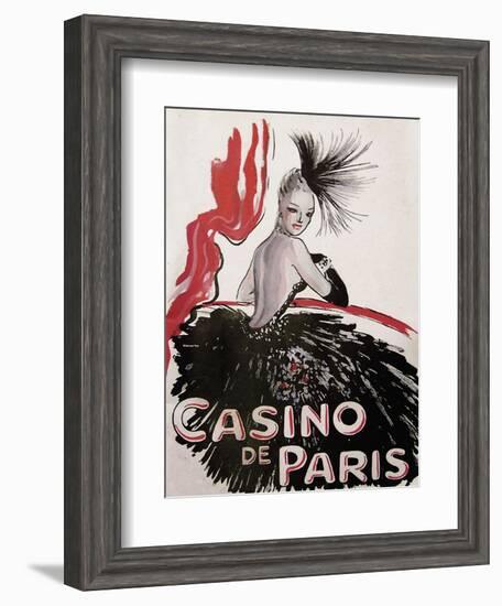 Casino de Paris Red and Black-null-Framed Giclee Print