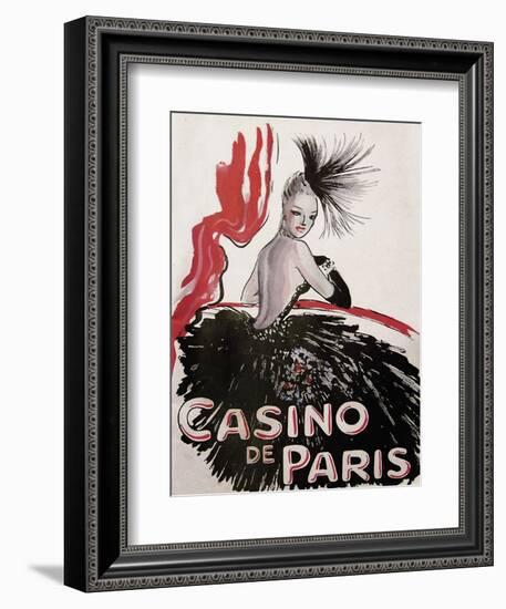 Casino de Paris Red and Black-null-Framed Giclee Print