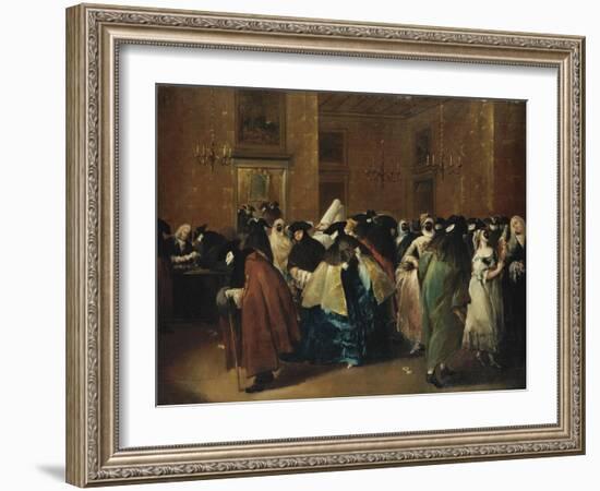 Casino (Il Ridott) in Venice-Francesco Guardi-Framed Giclee Print