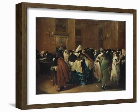 Casino (Il Ridott) in Venice-Francesco Guardi-Framed Giclee Print