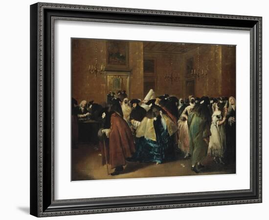 Casino (Il Ridott) in Venice-Francesco Guardi-Framed Giclee Print