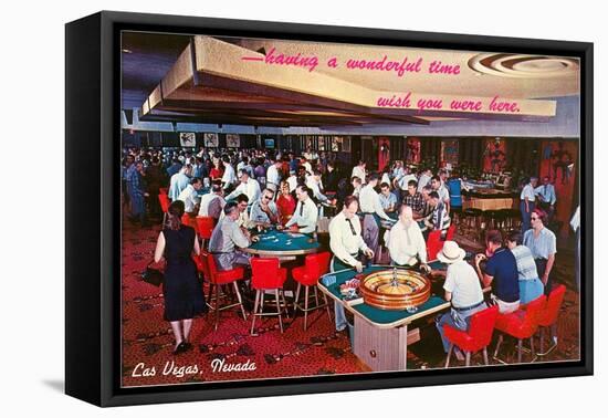 Casino Scene in Las Vegas, Nevada-null-Framed Stretched Canvas