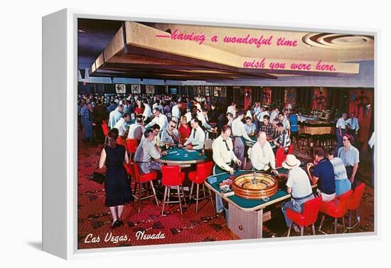 Casino Scene in Las Vegas, Nevada-null-Framed Stretched Canvas