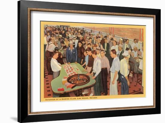 Casino Scene, Las Vegas, Nevada-null-Framed Art Print