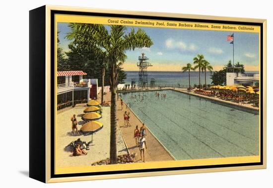 Casino Swimming Pool, Santa Barbara, California-null-Framed Stretched Canvas