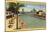 Casino Swimming Pool, Santa Barbara, California-null-Mounted Art Print