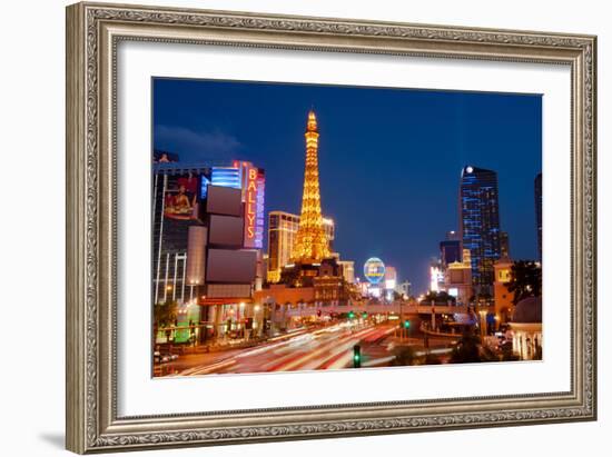 Casinos Along the Las Vegas Boulevard at Night, Las Vegas, Nevada, USA 2013-null-Framed Photographic Print