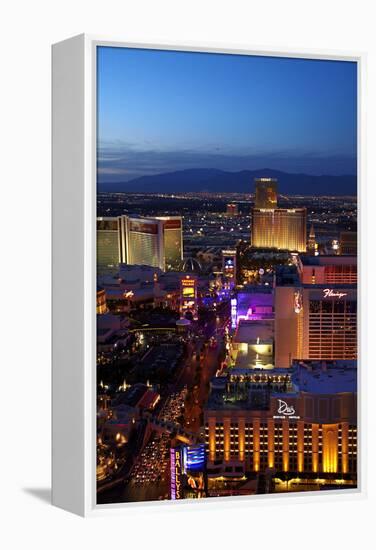 Casinos and Hotels Along the Strip, Las Vegas, Nevada-David Wall-Framed Premier Image Canvas