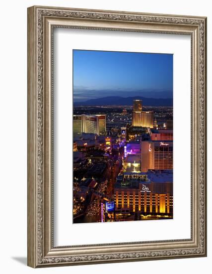 Casinos and Hotels Along the Strip, Las Vegas, Nevada-David Wall-Framed Photographic Print