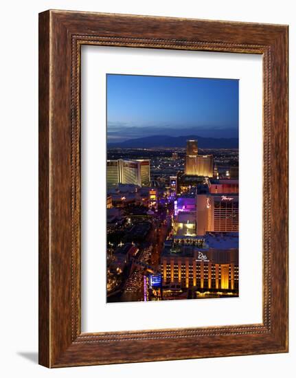 Casinos and Hotels Along the Strip, Las Vegas, Nevada-David Wall-Framed Photographic Print