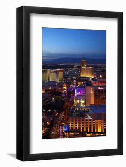 Casinos and Hotels Along the Strip, Las Vegas, Nevada-David Wall-Framed Photographic Print