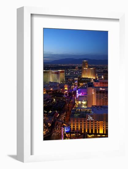 Casinos and Hotels Along the Strip, Las Vegas, Nevada-David Wall-Framed Photographic Print