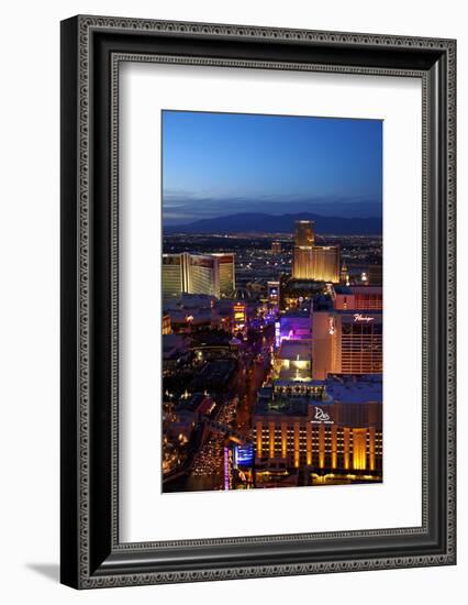 Casinos and Hotels Along the Strip, Las Vegas, Nevada-David Wall-Framed Photographic Print