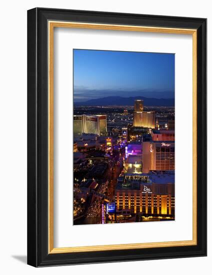 Casinos and Hotels Along the Strip, Las Vegas, Nevada-David Wall-Framed Photographic Print