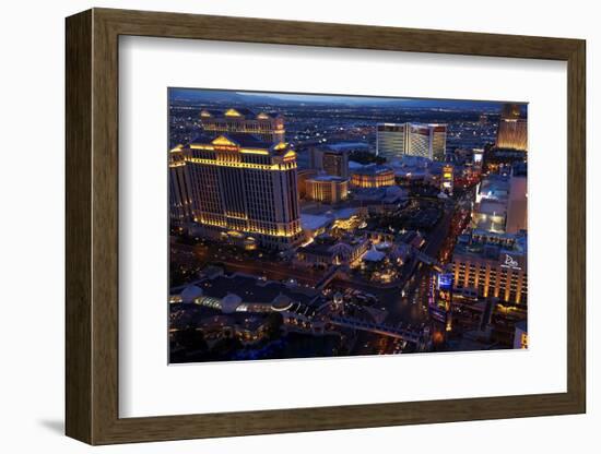 Casinos and Hotels Line the Vegas Strip, Las Vegas, Nevada-David Wall-Framed Photographic Print