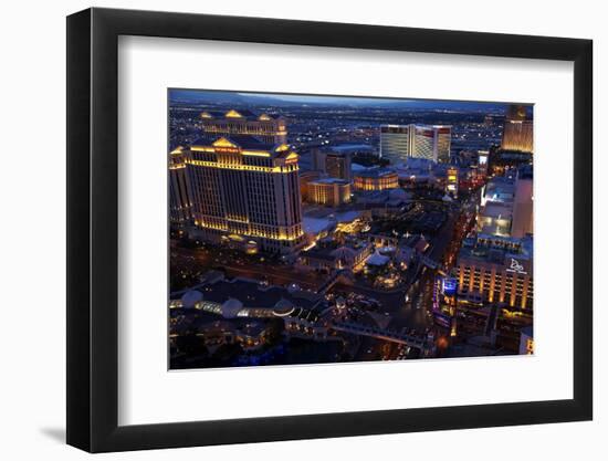 Casinos and Hotels Line the Vegas Strip, Las Vegas, Nevada-David Wall-Framed Photographic Print