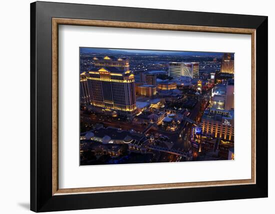 Casinos and Hotels Line the Vegas Strip, Las Vegas, Nevada-David Wall-Framed Photographic Print