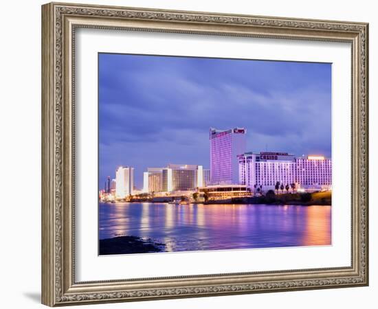 Casinos on the Colorado River, Laughlin City, Nevada, USA-Richard Cummins-Framed Photographic Print