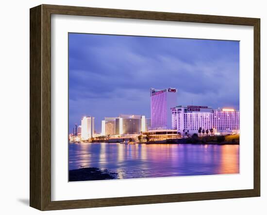 Casinos on the Colorado River, Laughlin City, Nevada, USA-Richard Cummins-Framed Photographic Print