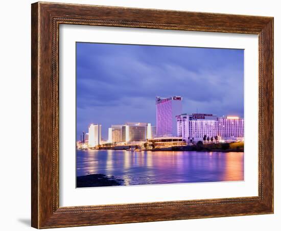 Casinos on the Colorado River, Laughlin City, Nevada, USA-Richard Cummins-Framed Photographic Print