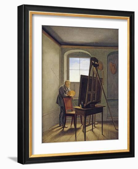 Caspar David Friedrich in His Studio-Georg Friedrich Kersting-Framed Photographic Print