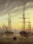 On Board a Sailing Ship, Between 1818 and 1820-Caspar David Friedrich-Giclee Print
