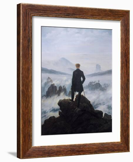 Caspar Friedrich Wanderer Above the Sea of Fog-null-Framed Art Print