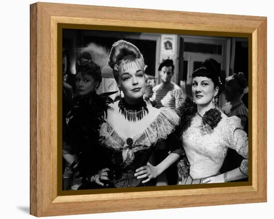 Casque d'Or Golden helmet by JacquesBecker with Simone Signoret, Dominique Davray, 1952 (b/w photo)-null-Framed Stretched Canvas