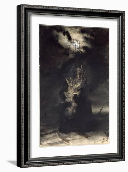 Casquets Lighthouse, 1866-Victor Hugo-Framed Giclee Print