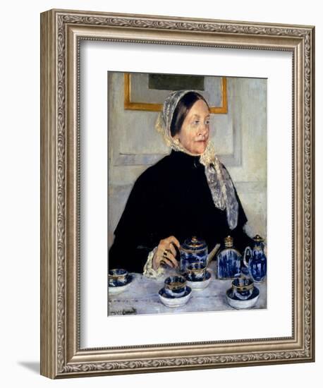Cassatt: Lady At Tea, 1885-Mary Cassatt-Framed Giclee Print