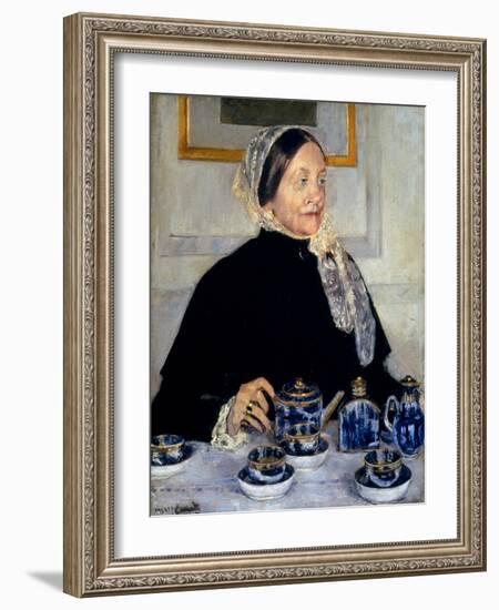 Cassatt: Lady At Tea, 1885-Mary Cassatt-Framed Giclee Print