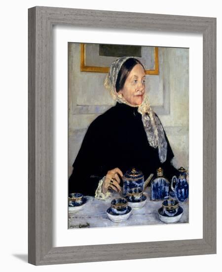 Cassatt: Lady At Tea, 1885-Mary Cassatt-Framed Giclee Print