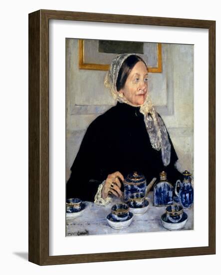 Cassatt: Lady At Tea, 1885-Mary Cassatt-Framed Giclee Print