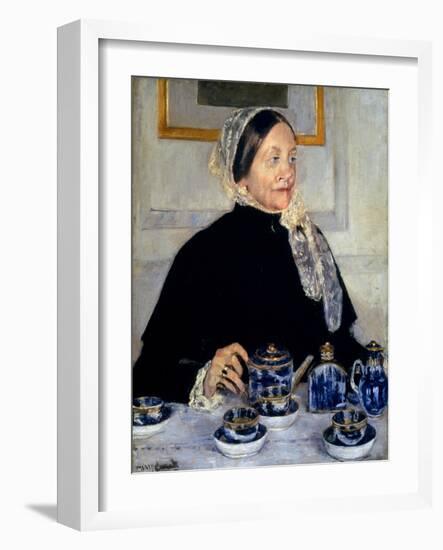 Cassatt: Lady At Tea, 1885-Mary Cassatt-Framed Giclee Print