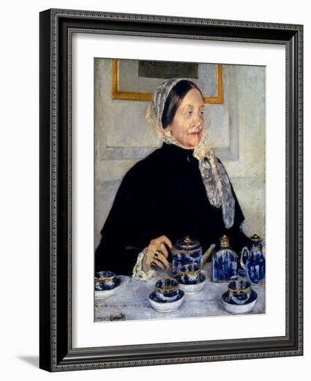 Cassatt: Lady At Tea, 1885-Mary Cassatt-Framed Giclee Print