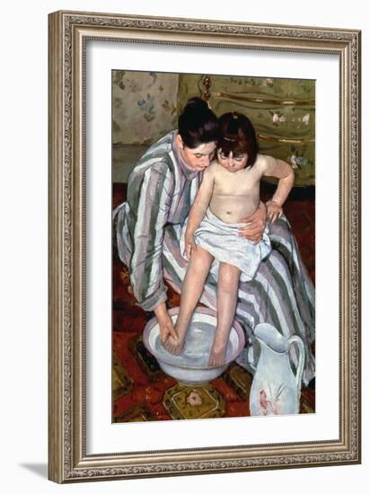 Cassatt: The Bath, 1891-2-Mary Cassatt-Framed Giclee Print